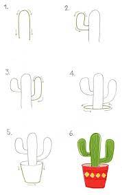 Hello, friends, all of you are welcome in today's blog post. How To Draw A Cactus By Anais Lee Cactus Drawing Easy Drawings Step By Step Drawing
