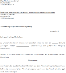 Es gibt viele geräusche, die nachbarn als störend empfinden. Abmahnung Arbeitsverweigerung Vorlage Zum Download
