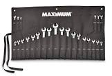 Professional Grade Ratcheting Wrench Set with Roll Case, 24-pc Maximum