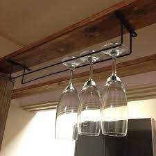 100均セリアのアイアンでワイングラスホルダー ワイングラス インテリア グラス収納