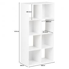 8 Cube Storage Unit White Hartleys