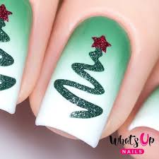 Ribbon Tree Stencils For Nails Christmas Nail Stickers Nail Art Nail Vinyls Christmas Nail Stickers Christmas Nail Designs Nail Vinyls