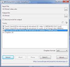 Mkvtoolnix is a small collection of tools (mkvmerge, mkvinfo, mkvextract, mkvpropedit and mmg) note: Mkvextractgui 2 2 4 0 0 Free Download Videohelp