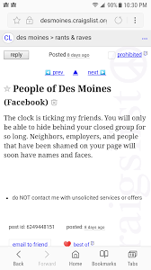 Try the craigslist app » android ios cl. So Uhm What S Going On There Des Moines Desmoines