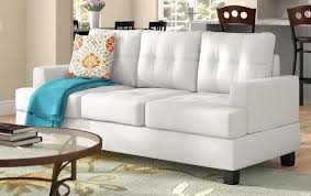 Get 5% in rewards with club o! Andover Mills Breeze Sofa White Faux Leather Sofa Faux Leather Sofa Leather Living Room Furniture Living Room Leather