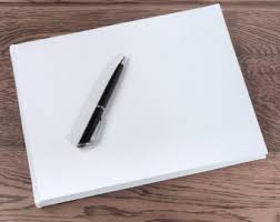 Image result for plain paper with pen