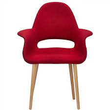 They are both beautiful and functional double duty your modern dining chairs will likely act as additional seating all over your house. 2xhome Red Mid Century Modern Upholstered Fabric Organic Accent Living Room Dining Desk Chair Armchair With Back Armrest Natural Light Wood Wooden Legs For Kitchen Bedroom Walmart Com Walmart Com