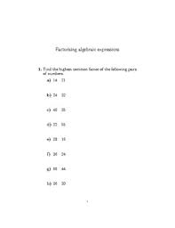 Save on saxon homeschool curriculum kits and workbooks at christianbook.com. Factorising Algebraic Expressions Introductory Worksheet No 2 With Solutions