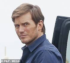 Chris Pratt looks clean cut while shooting military drama The Terminal List  at an Irish pub