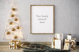 Merry Christmas Mockup Gold 8x10 Mockup Free Psd Mockup Design Mockup Psd
