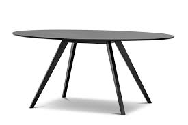 Eleonora solid oak dining table, wood/metal/solid wood in brown/black, size long | wayfair. Carol Dining Table Black Oak Eastern Warehouse