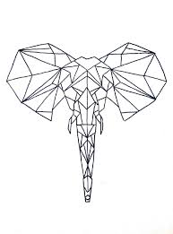 Elephant Art Elephant Geometrical Animal Elephant Art Geometric Elephant