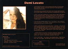 One Pager Mock Demi Lovato