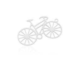 Silber Fahrrad Anhanger 1 Pc Silber Fahrrad Connector Statement Pendant Bicycle Jewelry Bike Necklace