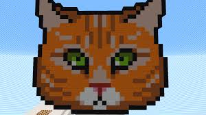 Cat Pixel Art Minecraft Pixel art showing a black cat sitting in front of. cat pixel art minecraft