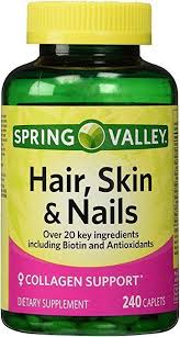 Spring Valley Hair Skin Nails Collagen Support Reviews 2020 In 2020 Spring Valley Hair Skin And Nails Vitamins For Skin Hair And Nails Vitamins