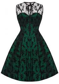 Emerald Lace Dress Retro Inspired Dress Vintage Green Dress Vintage Party Dresses