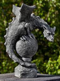 Check spelling or type a new query. Fiona Winged Dragon Cast Stone Garden Statue