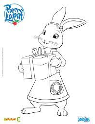 coloriage pierre lapin lily a colorier disney de lion simple