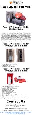 Ohm Boy X Desire Rage Squonk 155w Tc Box Mod Rage Squonk Box Mod Box Mods Vape Mods Rage