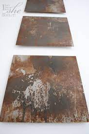 Primitive country style decor for your home. Easy To Make Metal Art With Ingredients In Your Cupboard Link To Tutorial Is Here Http Www Knowhowshedoesit Rusted Metal Scandinavian Art Metal Wall Art