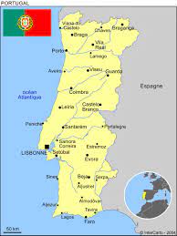 Trouvez une maison à vendre au portugal. Carte Geographique Et Touristique Du Portugal Lisbonne Geographie Du Portugal
