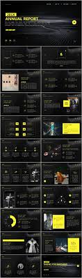 Black Yellow Annual Report Powerpoint Template Pcslide Com Powerpoint Temp Powerpoint Templates Simple Powerpoint Templates Business Powerpoint Presentation