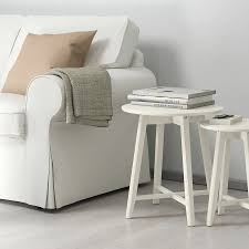 Kragsta Nesting Tables Set Of 2 White Ikea In 2020 Nesting Tables Coffee Table Cover Coffee Table