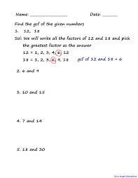 We also have a selection of factoring trees worksheet that will. 4th Grade Math Finding Gcf Worksheets Steemit
