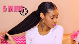 No matter the season, cute ponytail hairstyles are always in order as although many tend to associate ponytails with summer hairstyles, there are the selection fits gals with long or short hair alike, as well as straight or curly locks alike. Long Natural Hair Kinky Straight Clip In Ponytail Youtube