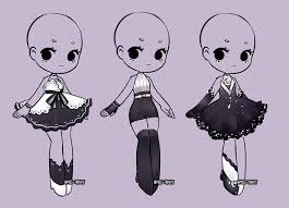 Black And White Cartoon Picture Of Orange Black N White Outfit Adopt Close By Miss Trinity On Deviantart Drawing Anime Clothes Fashion Design Drawings Character Design