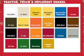 Today's tractor paint colors identify which manufacturer made the machine, but it is not always this simple. Tractor Supply Colors Paint Color Chart Floor Paint Colors Paint Charts