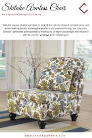 Ashley Furniture Hariston Shitake Armless Chair Ashley Furniture Furniture Armless Accent Chair