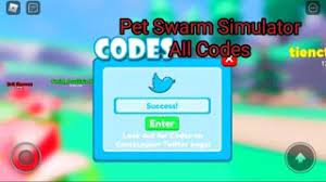 It's the button with the twitter icon above it. Roblox Alpha Pet Swarm Simulator All Codes Youtube