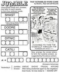 Most word games/puzzles are based on either scrambles (scrabble, boggle, word searches, word jumbles) or pattern completion (hangman, crosswords). 22 Jumbles Ideas Jumbled Jumble Puzzle Jumbled Words