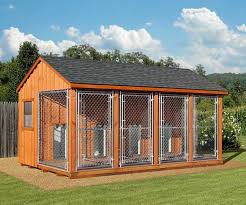 Fully Assembled 10 X 16 Amish Built 4 Run Dog Kennel Modeles De Niche Pour Chien Chambre Pour Chien Niches
