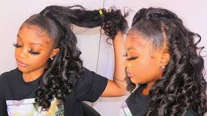 Everyday braided tie back hairstyle | half up half down hair tutorial. Super Protective Half Up Half Down Quick Weave Method Tinashehair