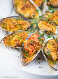 Baked Tahong With Butter Cheese And Roasted Garlic Recipe Panlasang Pinoy Garlic Recipes Recipes Baked Mussels