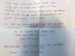 What are the disadvantages of giving a resignation letter?. Cleaner S Resignation Letter To Awful Manager Goes Viral