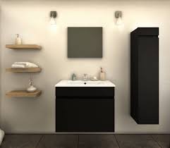 Il est idéal pour une utilisation quotidienne. Meuble De Salle De Bain Bois Noir Mat 1 Colonne 1 Vasque Sandya Lestendances Fr