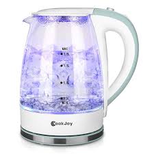 Cookjoy 1 8l Water Kettle 1500w Electric Glass Tea Kettle With Led Illumination Heat Resistant Borosilicate Glass Safety Non Toxic Review Glass Tea Kettle Kettle Tea Kettle