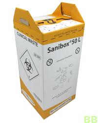 BritishBins Sanibox High for Clinical Waste 50ltr - Orange