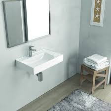 Lavandino lavabo appoggio/sospeso tondo bacile bianco in ceramica 46,5x46,5xh30 cm. Lavandino Bagno Sospeso 60 Cm Scopri Le Offerte Kamalubagno It