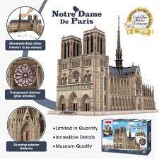 Not for children under 3 yrs. Notre Dame De Paris Cubicfun Mc260h 3d Paper Jigsaw Puzzle Cubic Fun Mc260h Notre Dame Cathedral 3d Puzzle 293 Pieces 10 Stars Difficult Large Challenge Adult 3d Puzzle Gothic Architecture Scale Model Diy Building