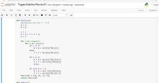 Contoh Program Operasi Matriks Ordo 2x2 Menggunakan Python Gammafis Blog