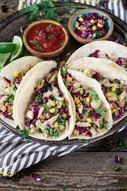 Sprinkle the spice mixture evenly over both sides of tuna. Vegan Fish Tacos With Cilantro Lime Corn Slaw Vegan Huggs