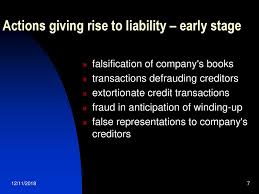 Procedure for compulsory winding up of a company. Directors In The Twilight Zone Ppt Download