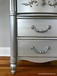 How To Paint Furniture With The Best Silver Metallic Paint Metallic Painted Furniture Grey Painted Furniture Silver Painted Furniture