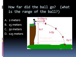 15 meters to feet = 49.2126 feet. Projectile Motion Homework Quiz 1 Ppt Download