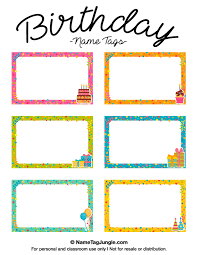 Printable Birthday Name Tags Name Tag Templates Tag Template Free Templates Printable Free